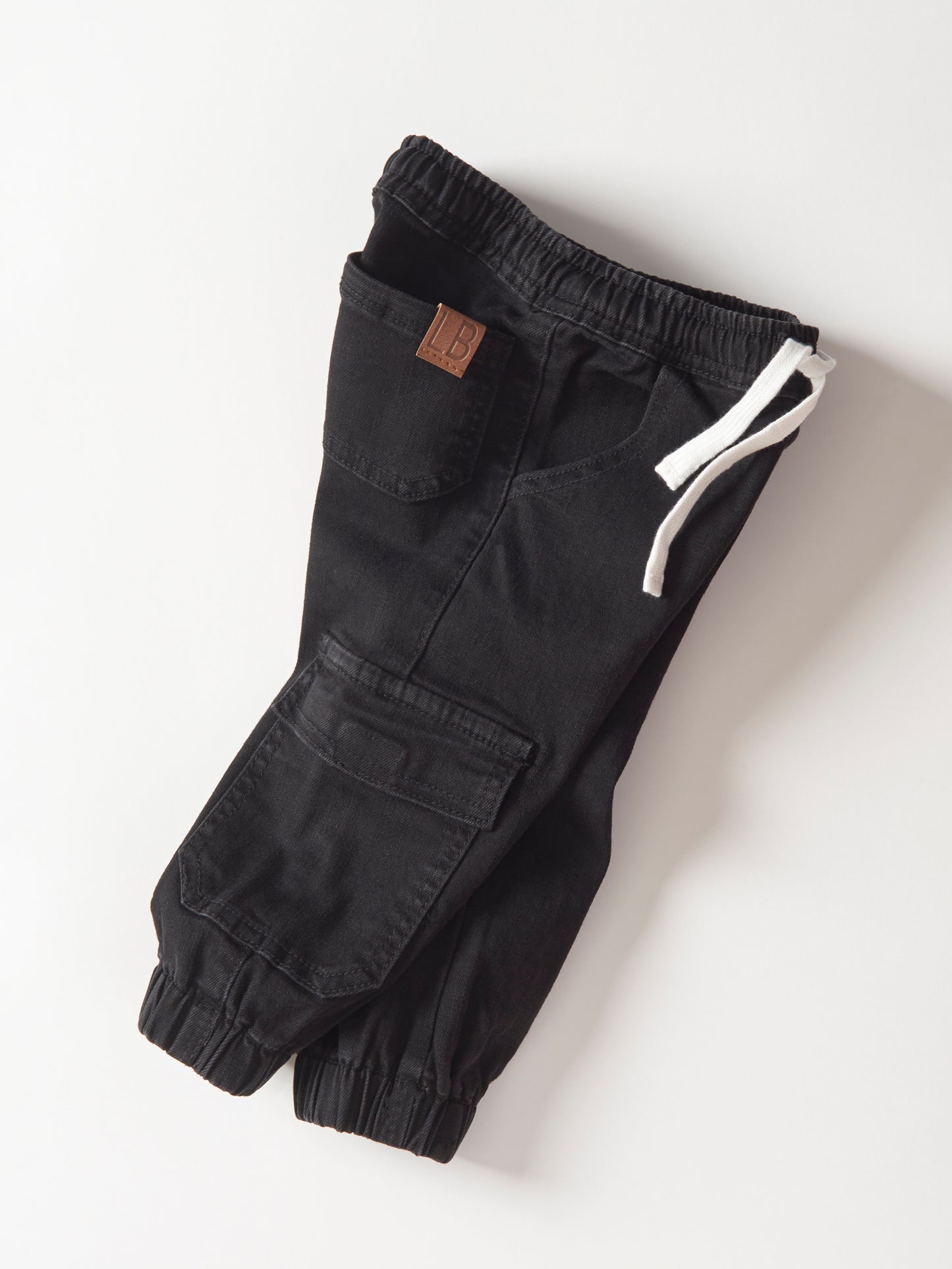 Little Bipsy Cargo Denim Jogger || Black Wash