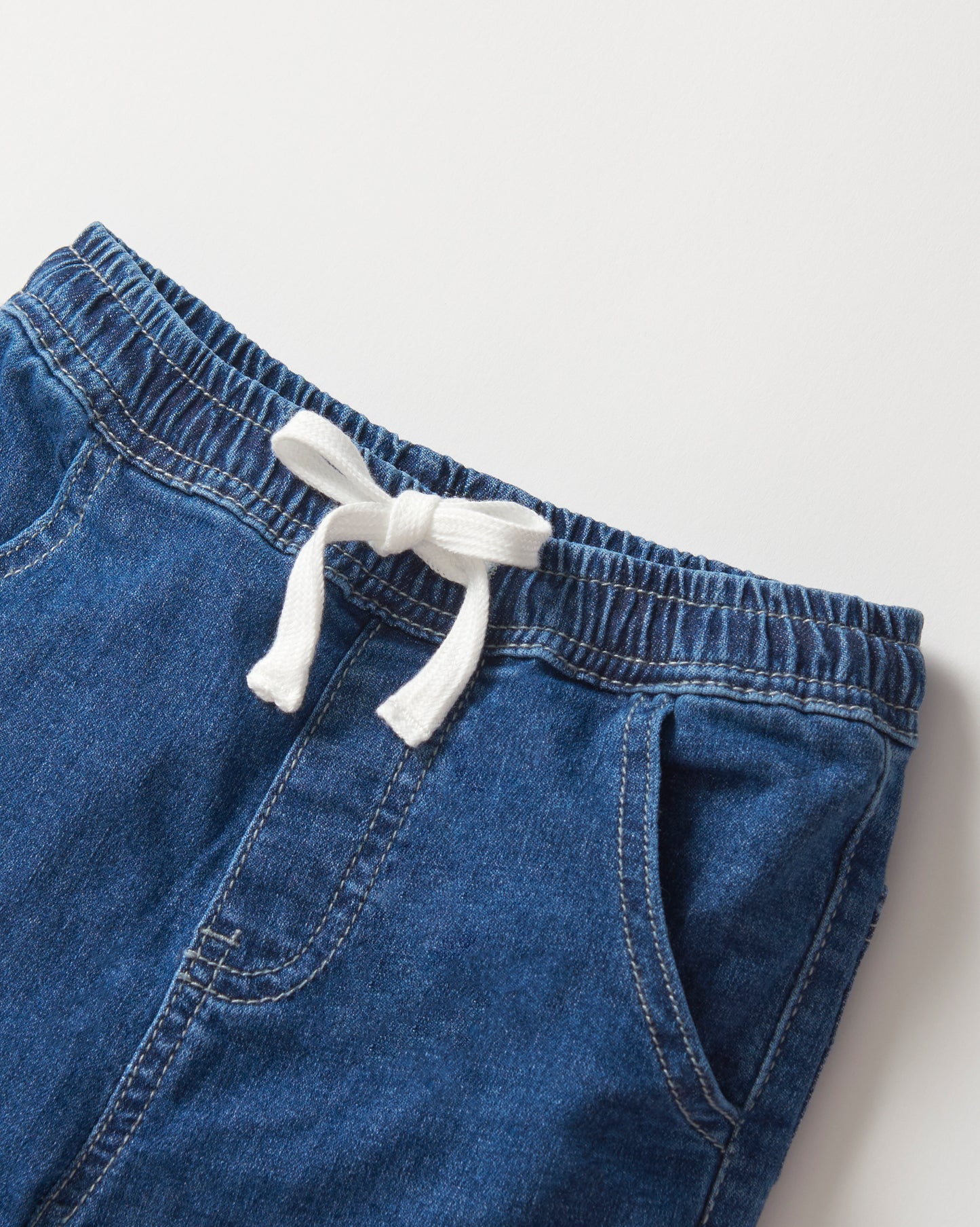 Little Bipsy Cargo Denim Jogger || Classic Denim Wash