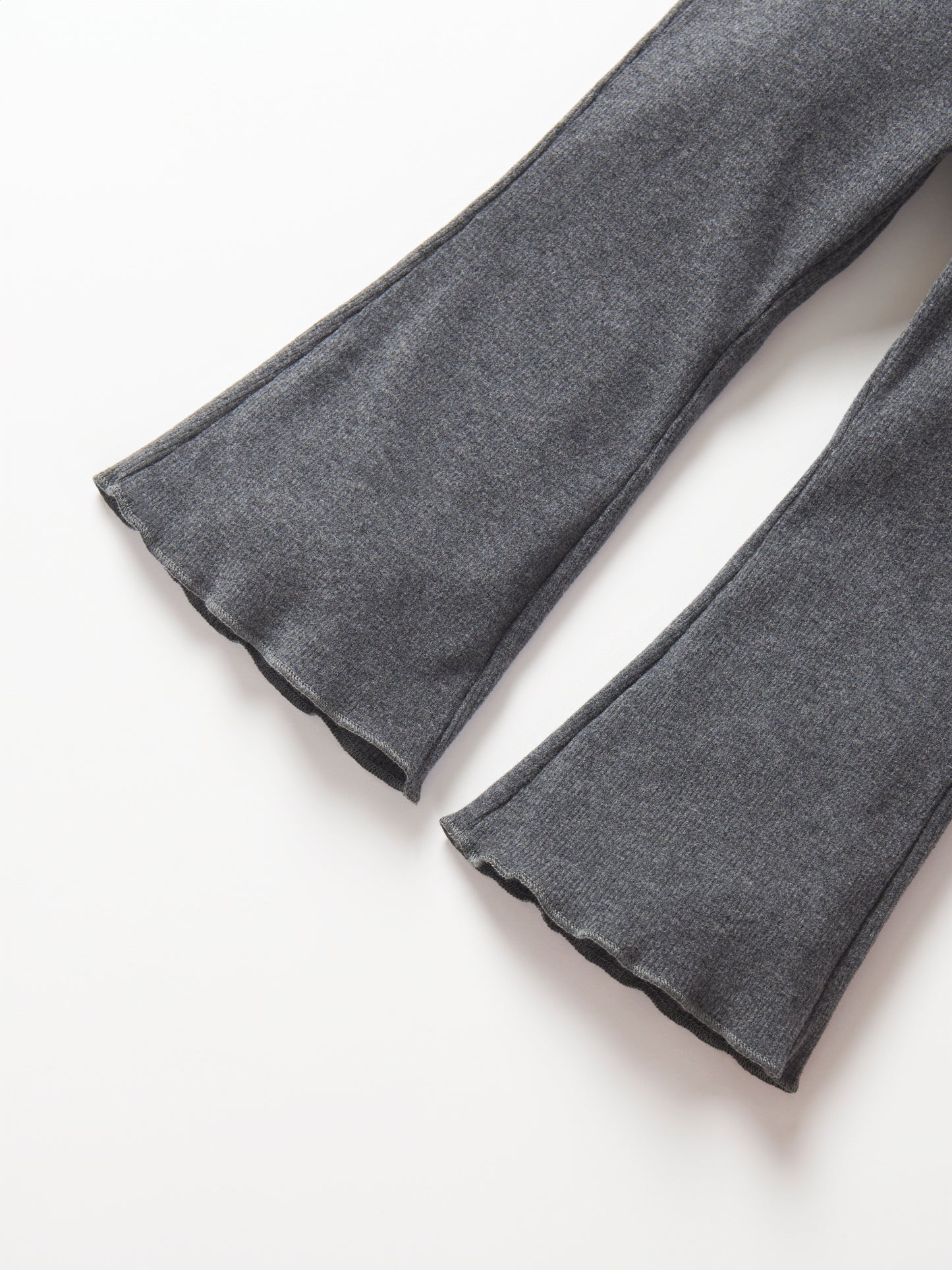 Little Bipsy Ribbed Flare Pants || Charcoal