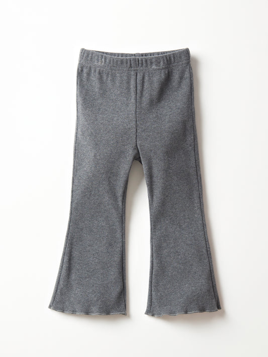 Little Bipsy Ribbed Flare Pants || Charcoal