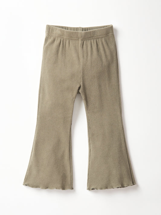 Little Bipsy Ribbed Flare Pants || Green