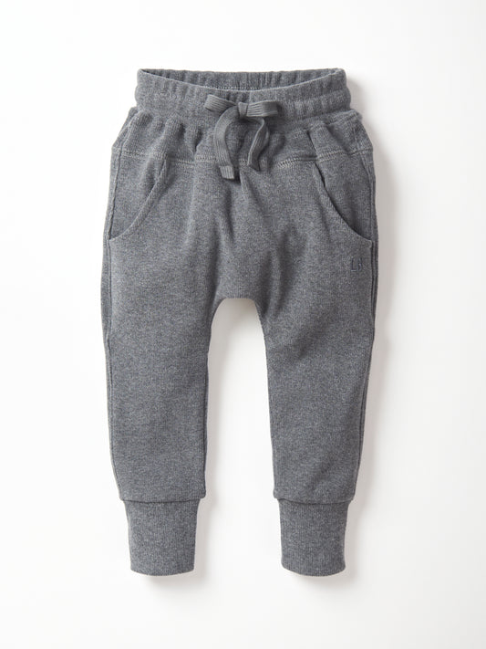 Little Bipsy Ribbed Jogger || Charcoal