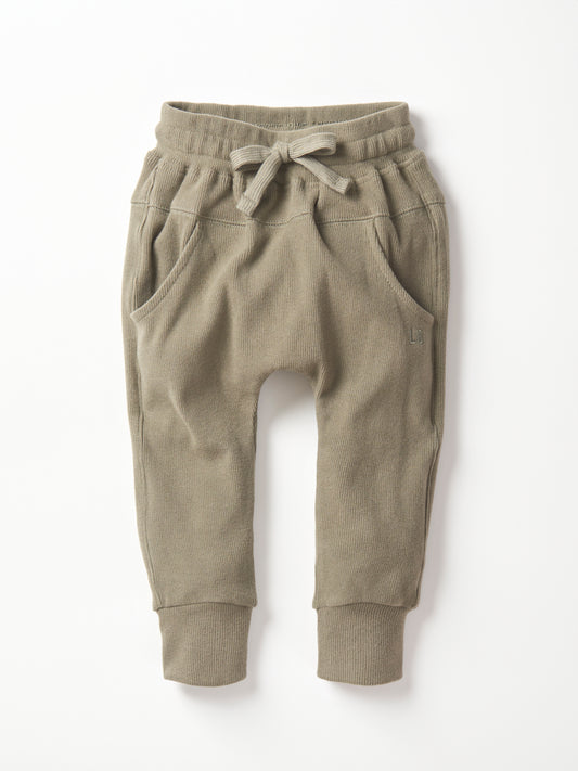 Little Bipsy Ribbed Jogger || Green