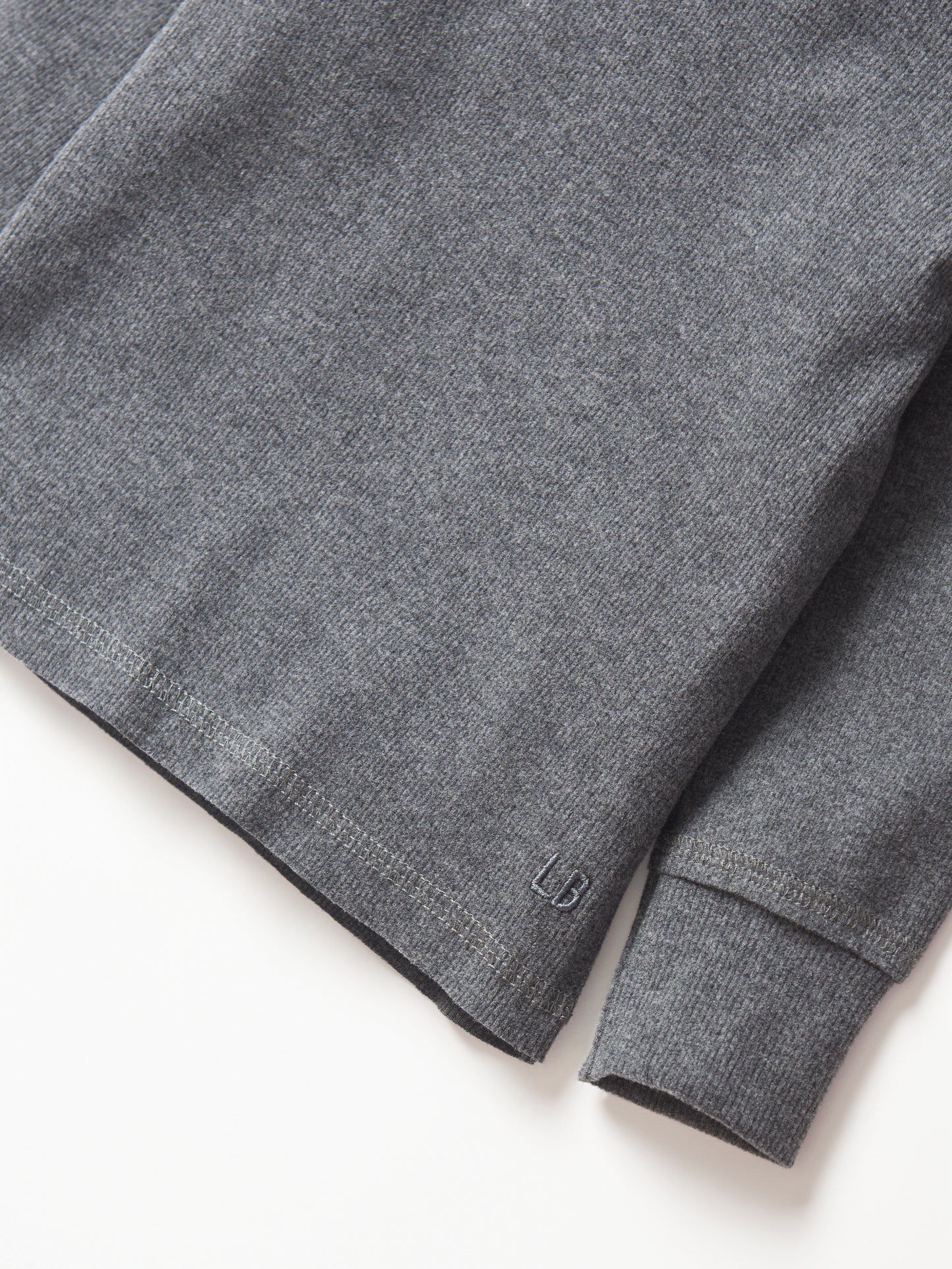 Little Bipsy Long Sleeve Ribbed Tee || Charcoal