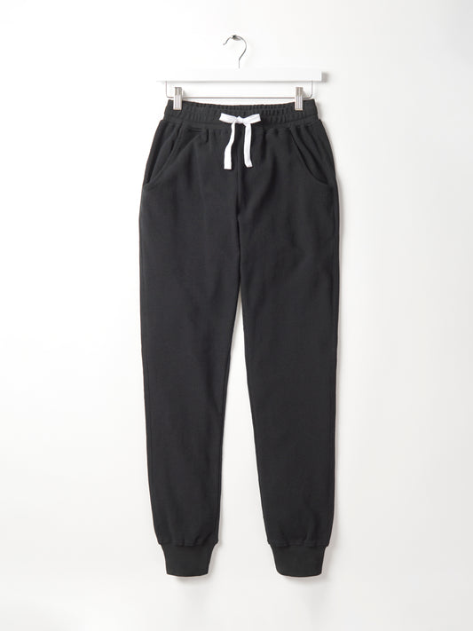 Little Bipsy Adult Waffle Jogger || Black