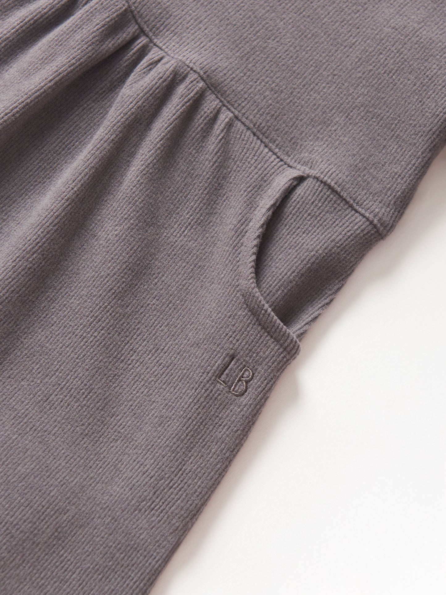 Little Bipsy Ribbed Dress || Graphite