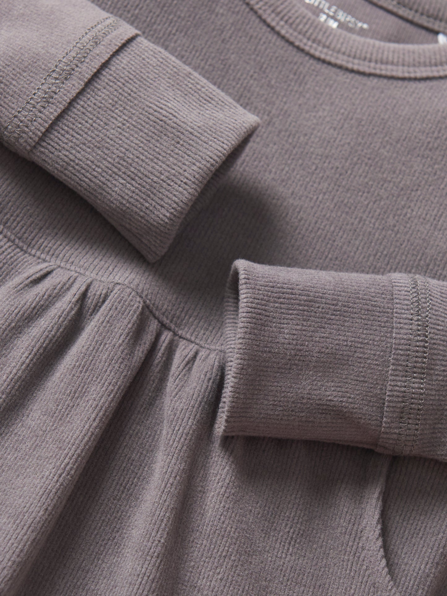 Little Bipsy Ribbed Dress || Graphite