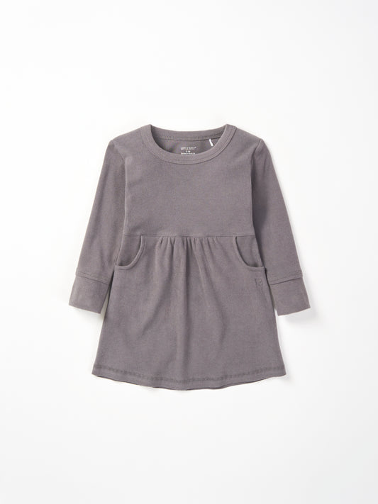 Little Bipsy Ribbed Dress || Graphite