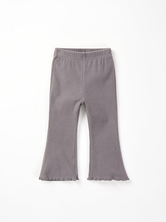 Little Bipsy Ribbed Flare Pant || Graphite