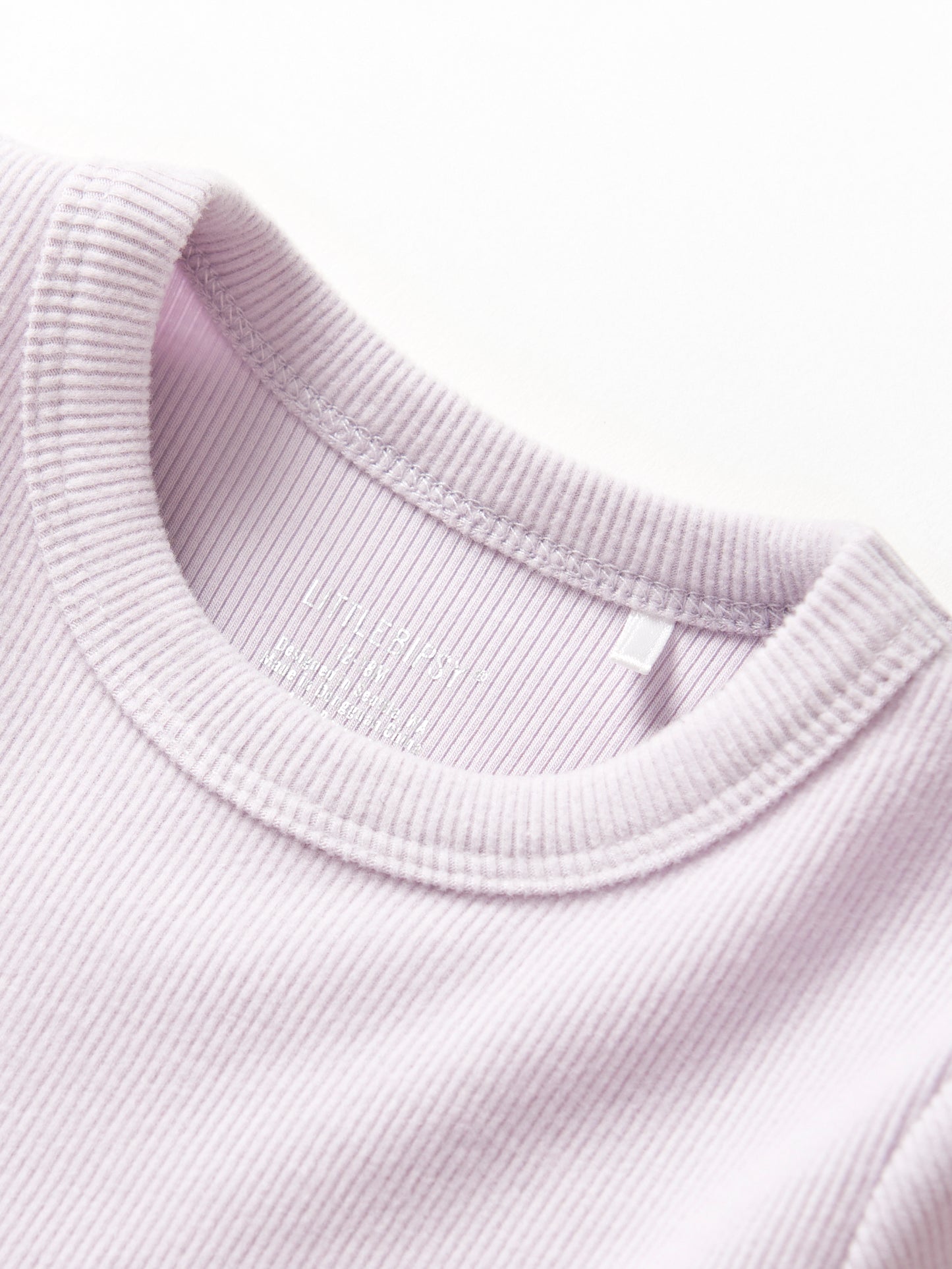Little Bipsy Ribbed Lettuce Hem Long Sleeve Tee || Lilac