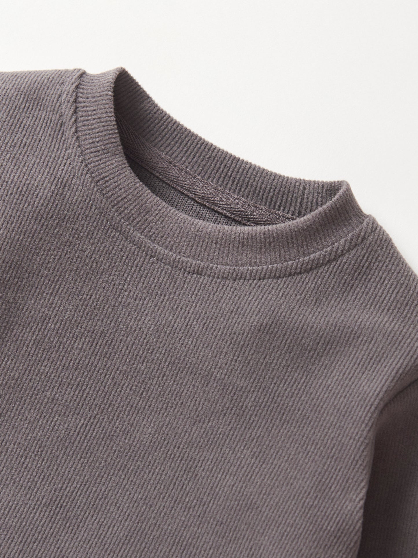 Little Bipsy Ribbed Long Sleeve Tee || Graphite