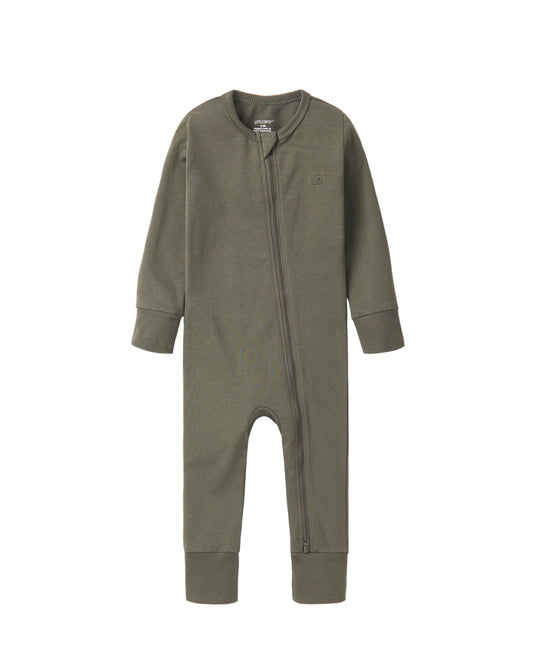 Little Bipsy 2-Way Zipper Romper || Hunter