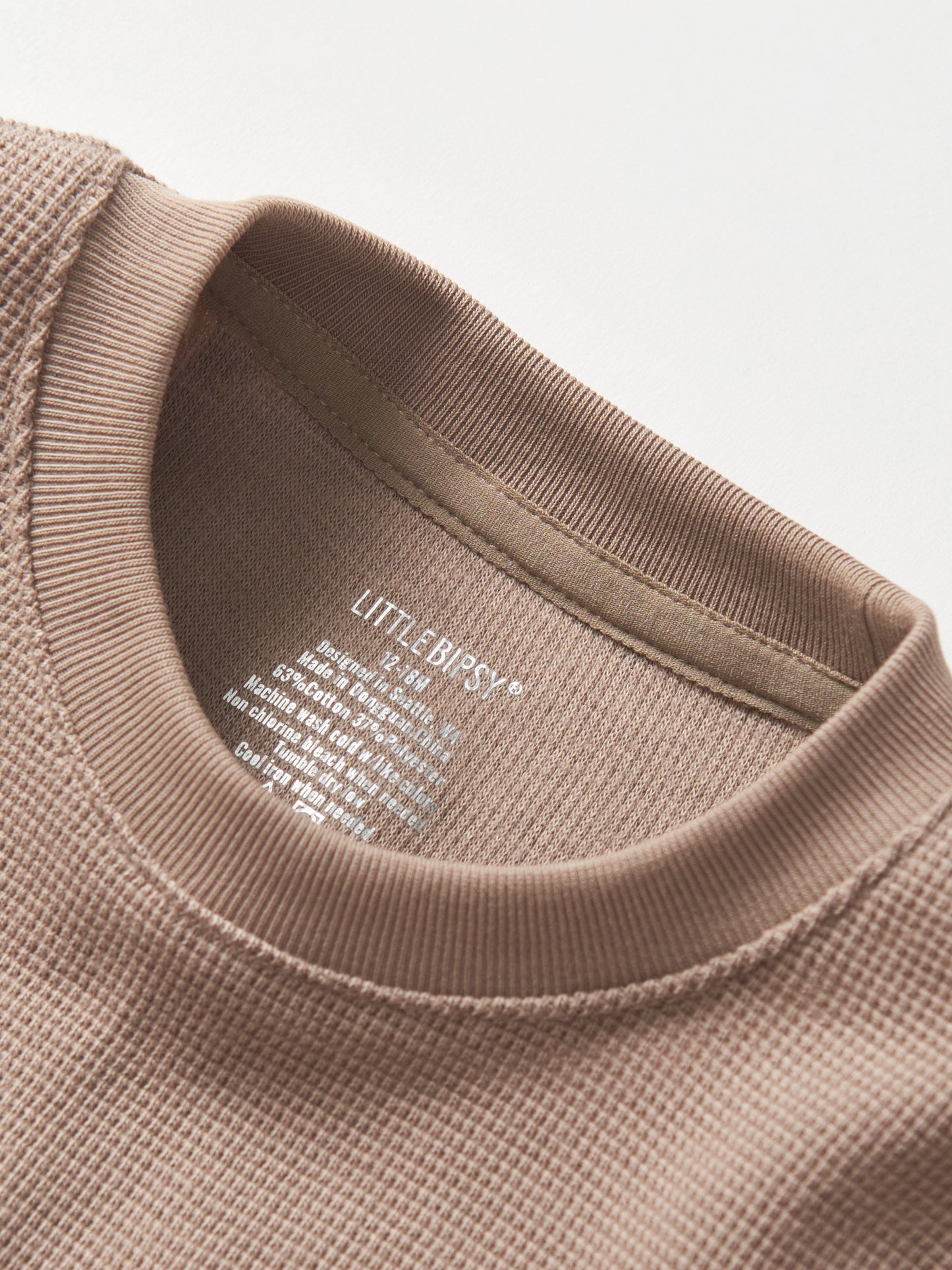 Little Bipsy Waffle Long Sleeve || Mushroom