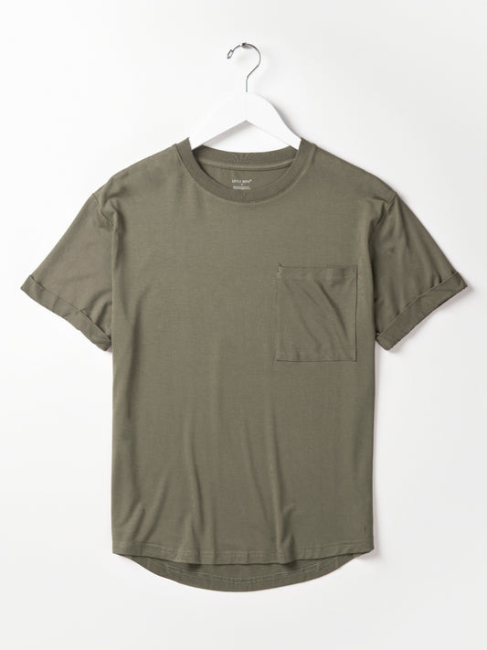 Little Bipsy Adult Bamboo Pocket Tee || Army Green