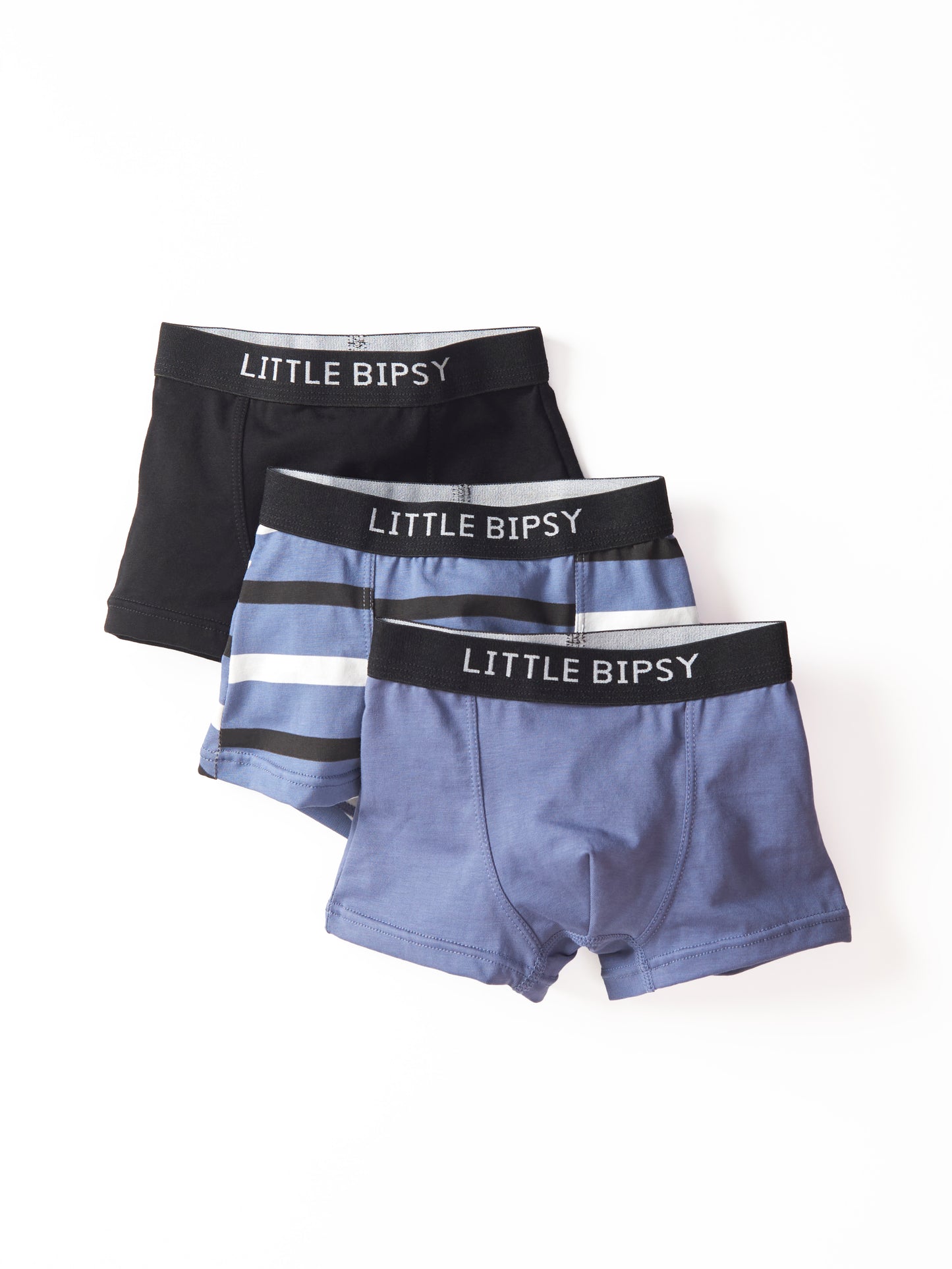 Little Bipsy Boxer Brief 3-Pack || Blue Stripe