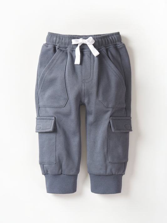 Little Bipsy Stitch Pocket Cargo Jogger || Smoke