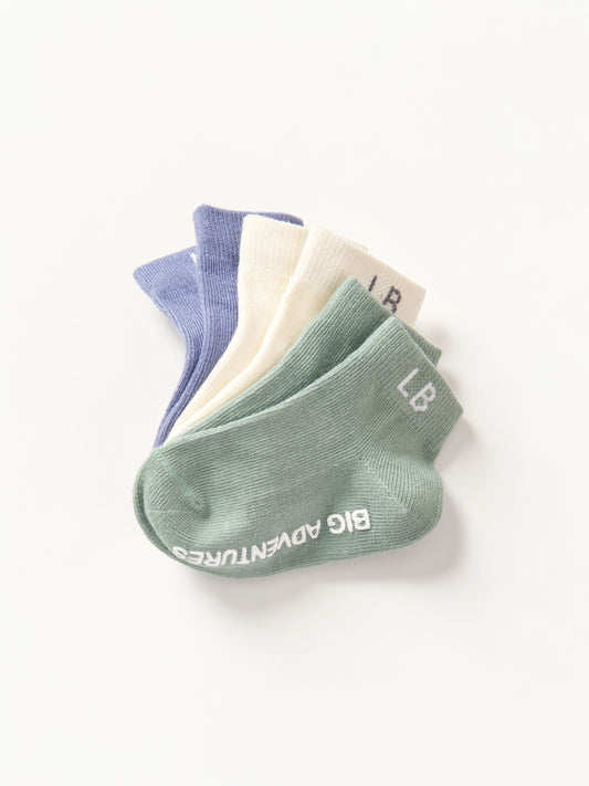 Little Bipsy Ankle Socks 3-Pack || Evergreen Mix