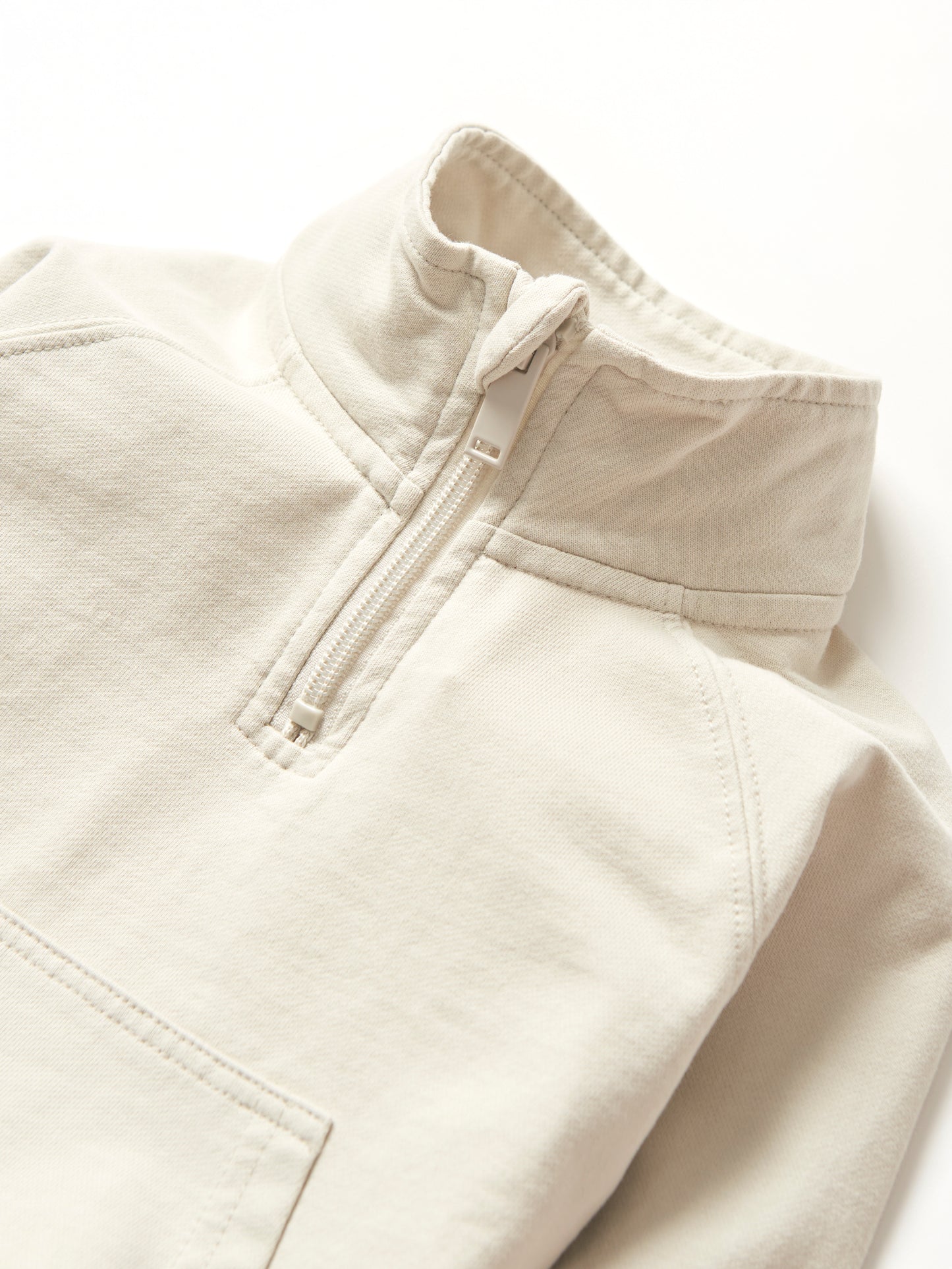 Little Bipsy Quarter Zip Pullover || Almond