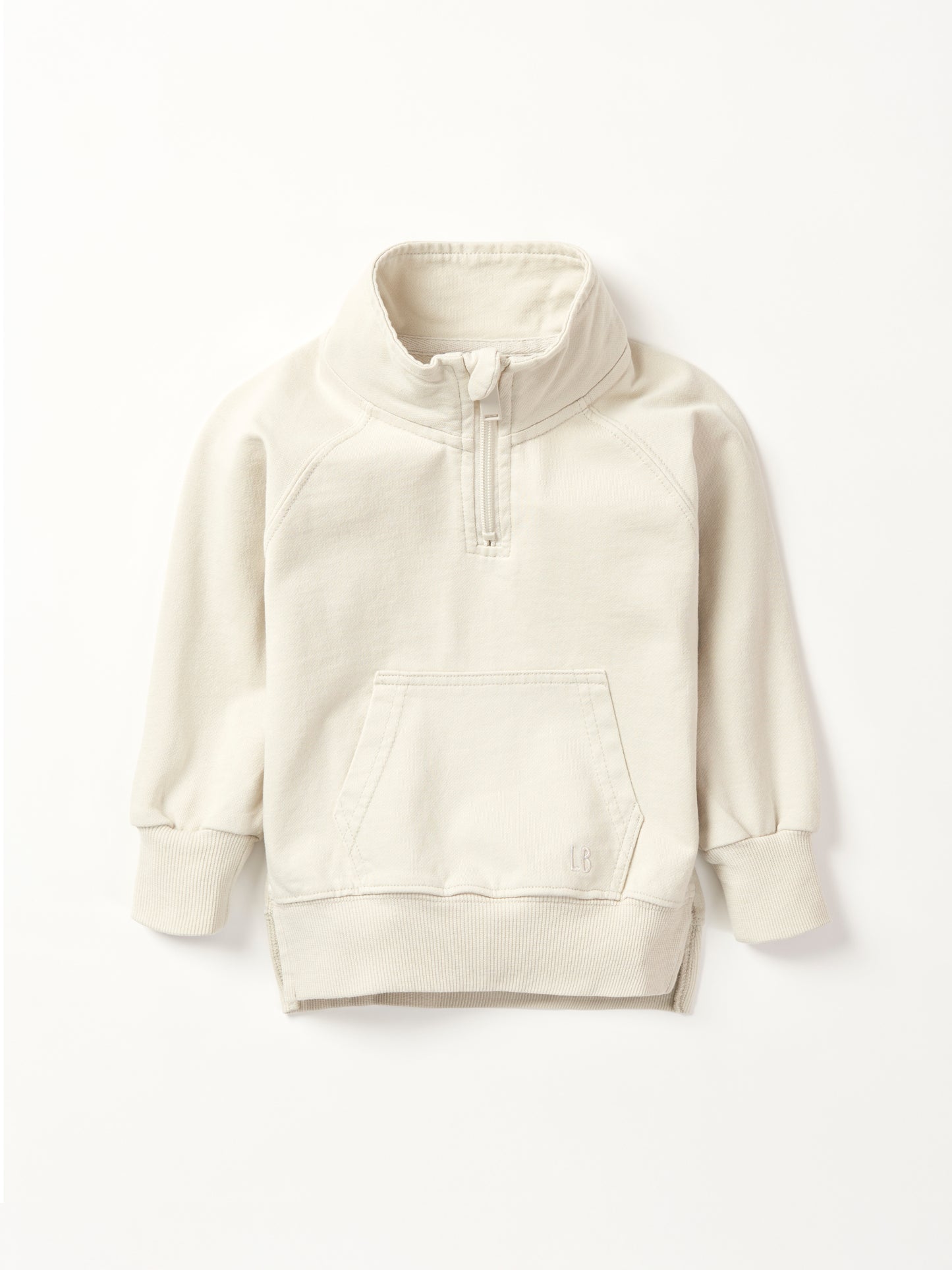 Little Bipsy Quarter Zip Pullover || Almond