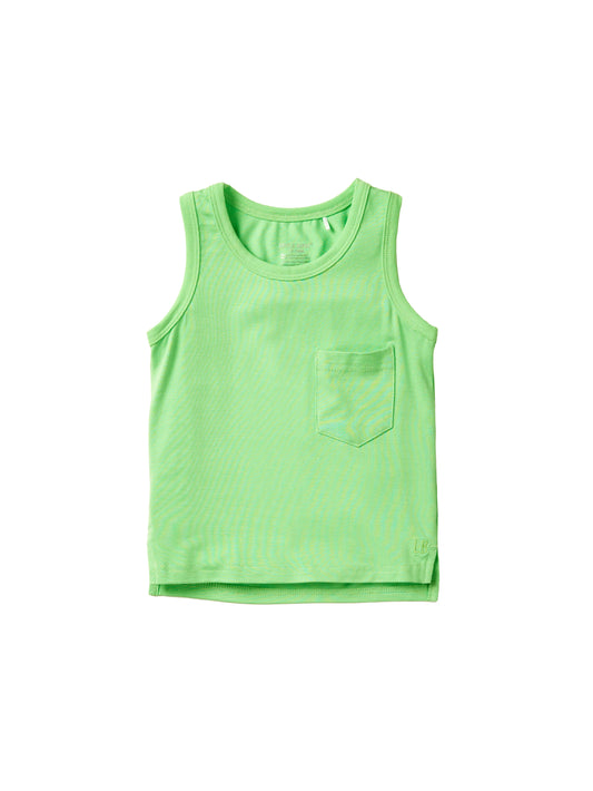 Little Bipsy Neon Bamboo Pocket Tank || Green