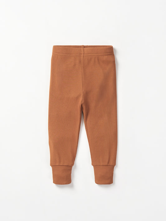 Little Bipsy Ribbed Legging || Chestnut