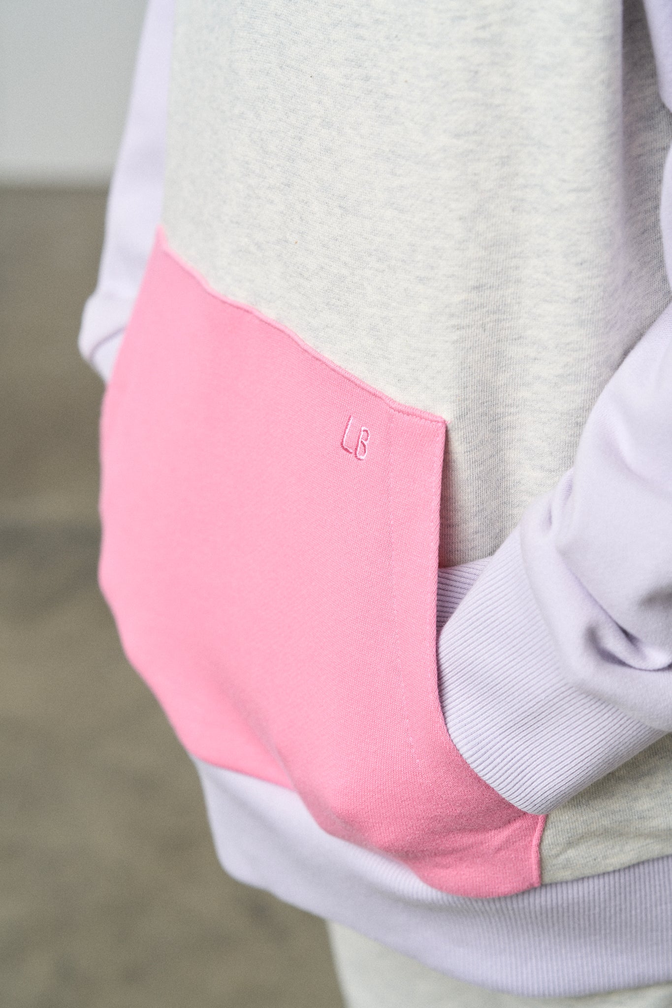 Little Bipsy Colorblock Mockneck Pullover || Rose
