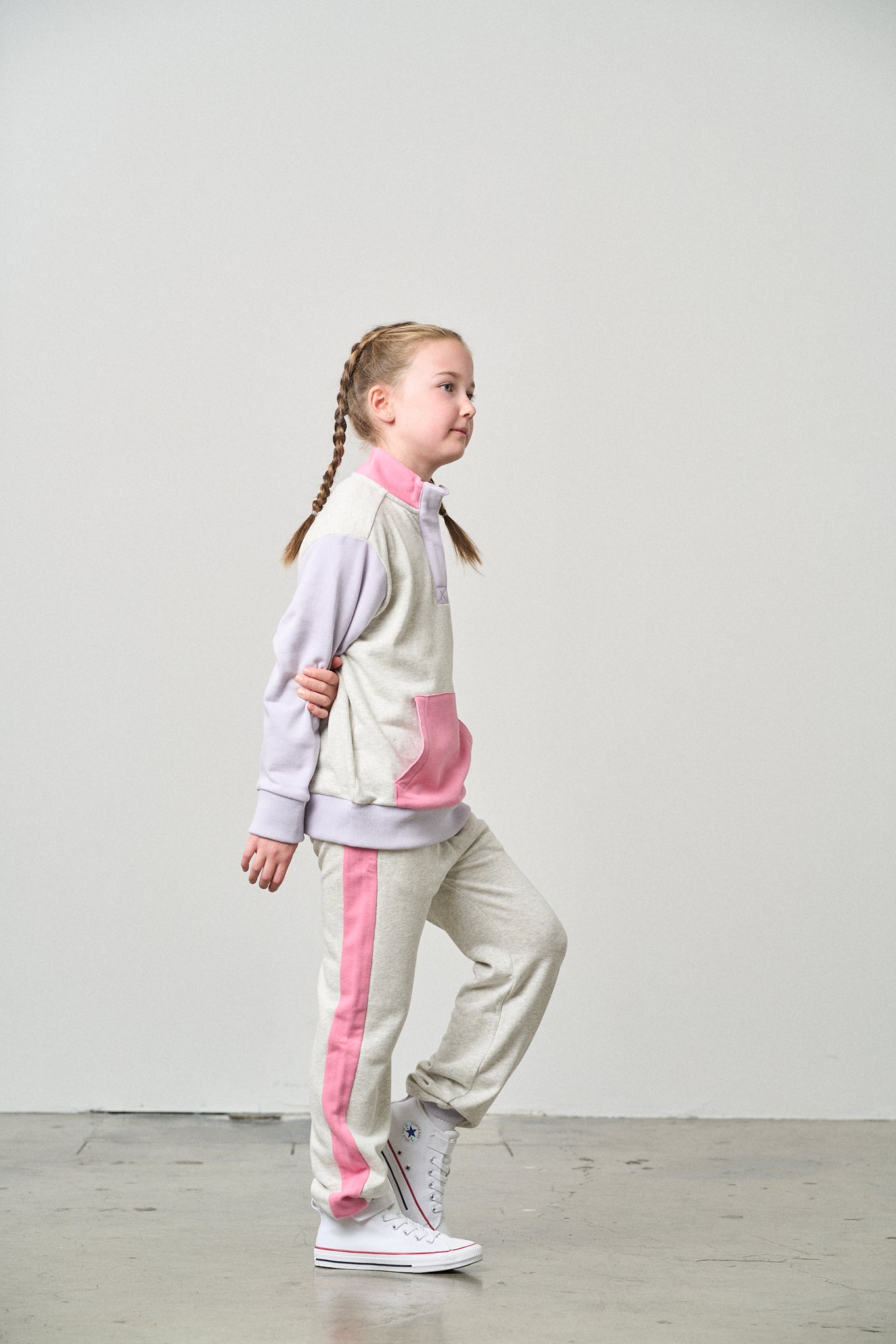 Little Bipsy Side Stripe Jogger || Rose