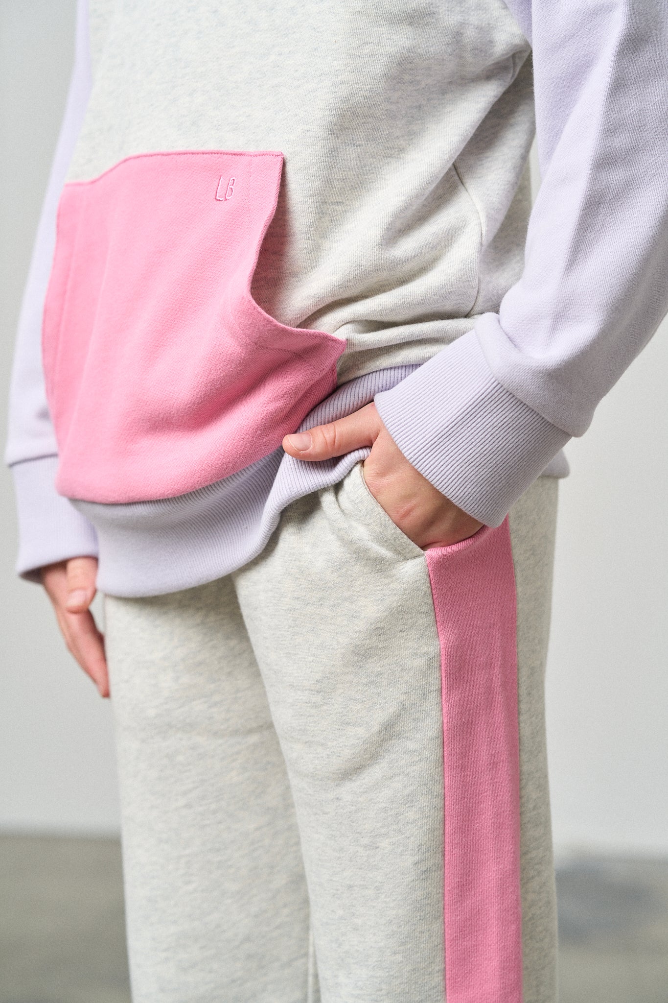 Little Bipsy Side Stripe Jogger || Rose