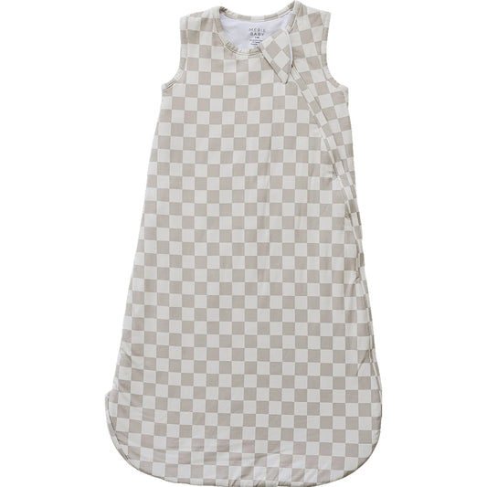 Mebie Baby Bamboo Sleep Sack || Taupe Checkered