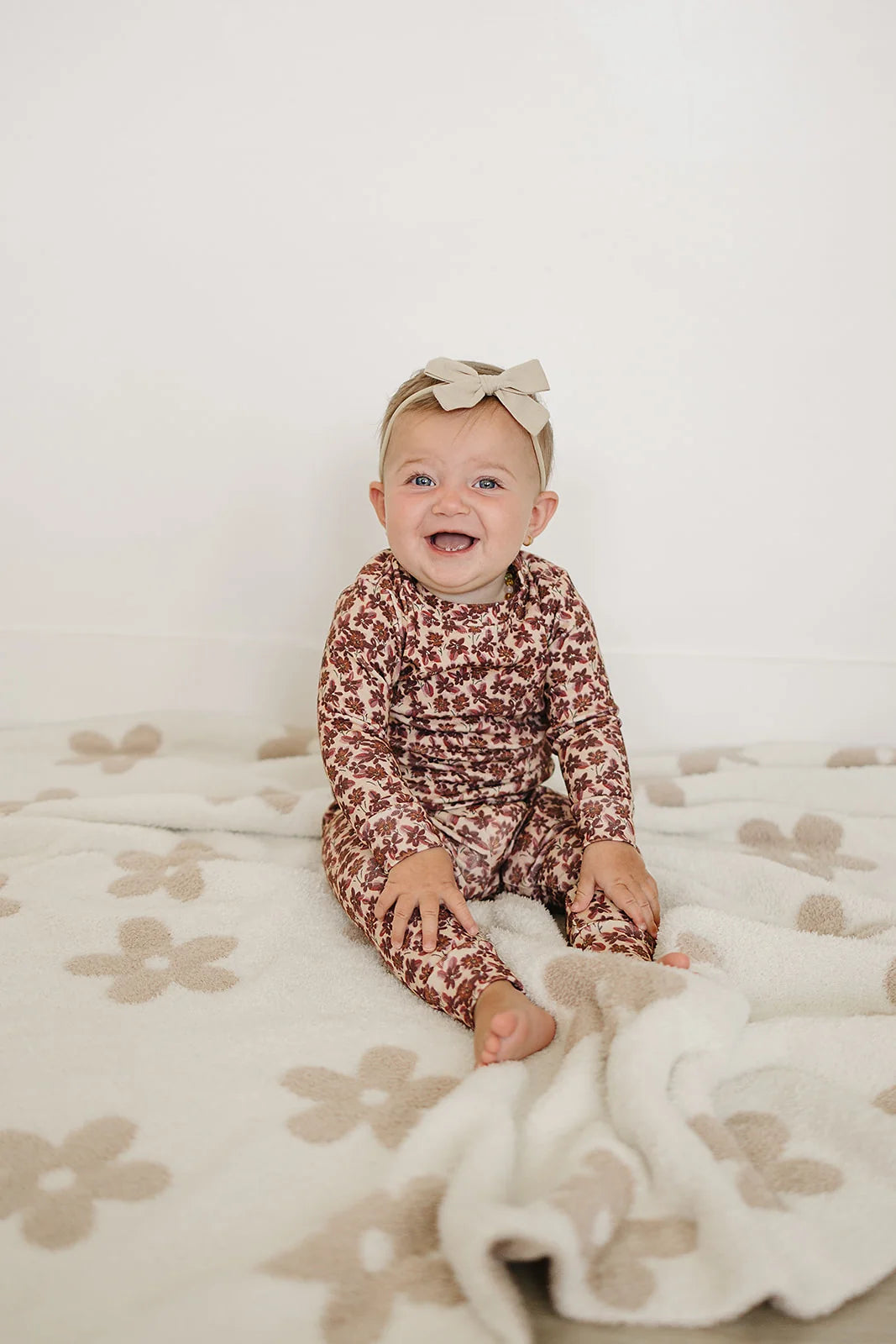 Mebie Baby Antique Floral Cotton Set