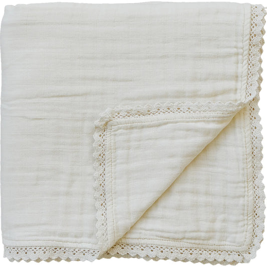 Mebie Baby Cream Lace Muslin Quilt