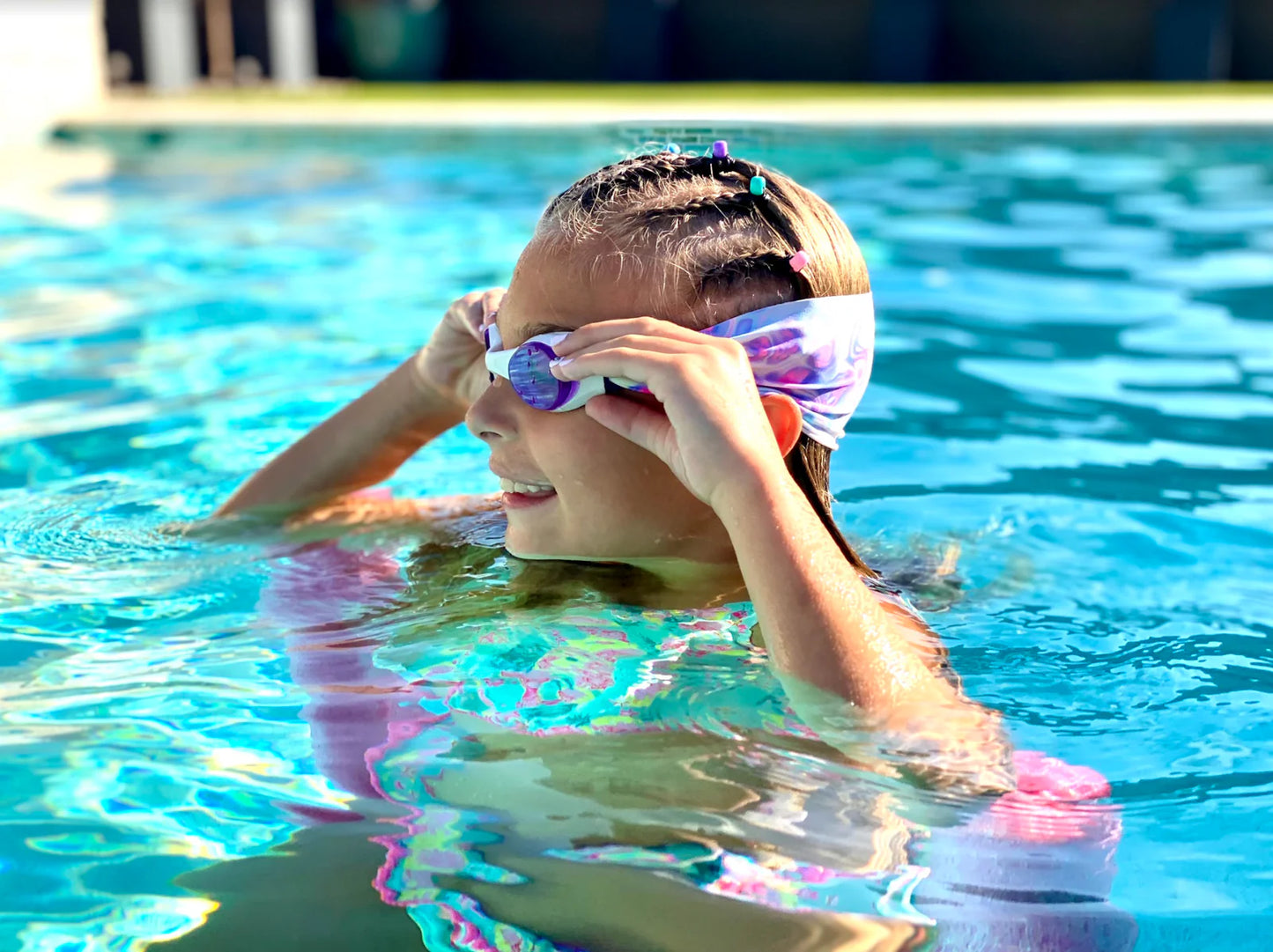 Splash Swim Goggles || Pastel Swirl