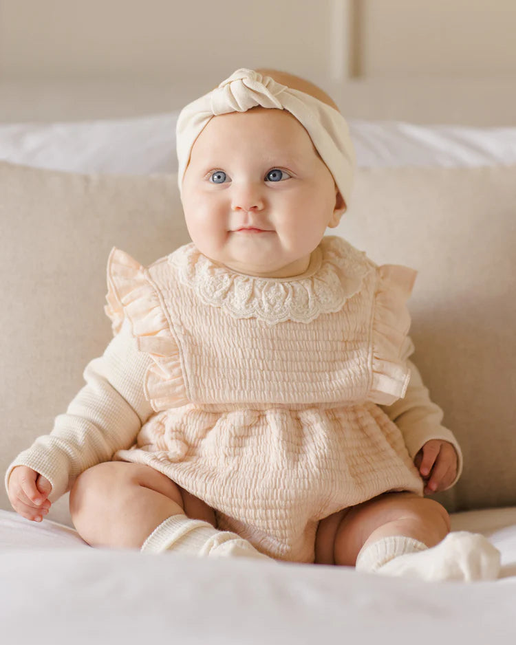 Quincy Mae Ruffle Collar Bodysuit || Natural