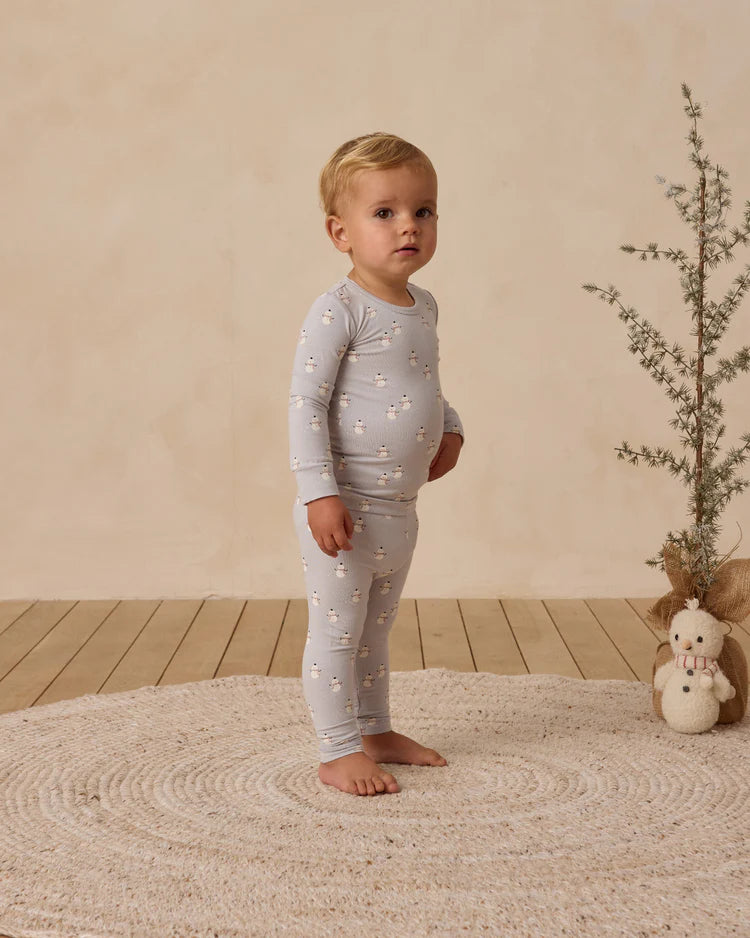 Quincy Mae Bamboo Pajama Set || Snowmen