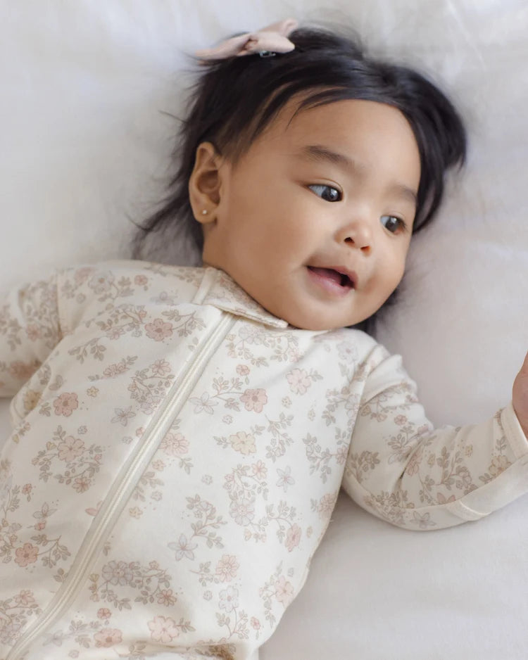 Quincy Mae Sleeper Footie || Floral Vine
