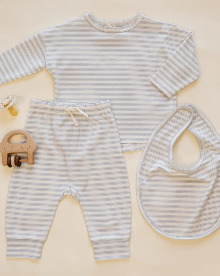 Quincy Mae Long Sleeve Tee || Cloud Stripe