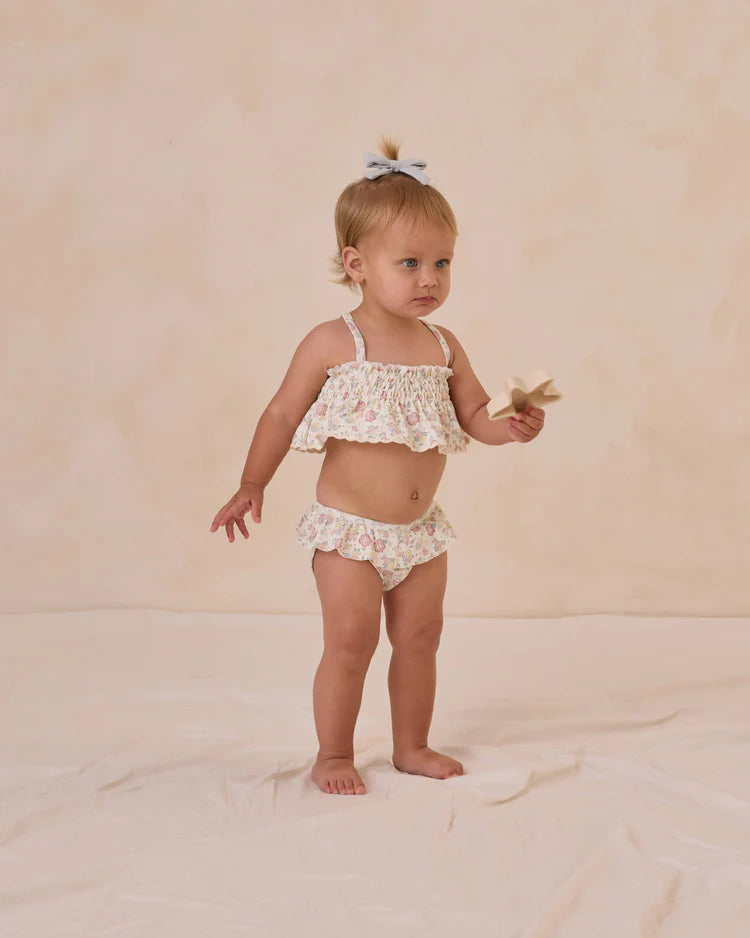 Quincy Mae Smocked Ruffle Bikini || Bloom