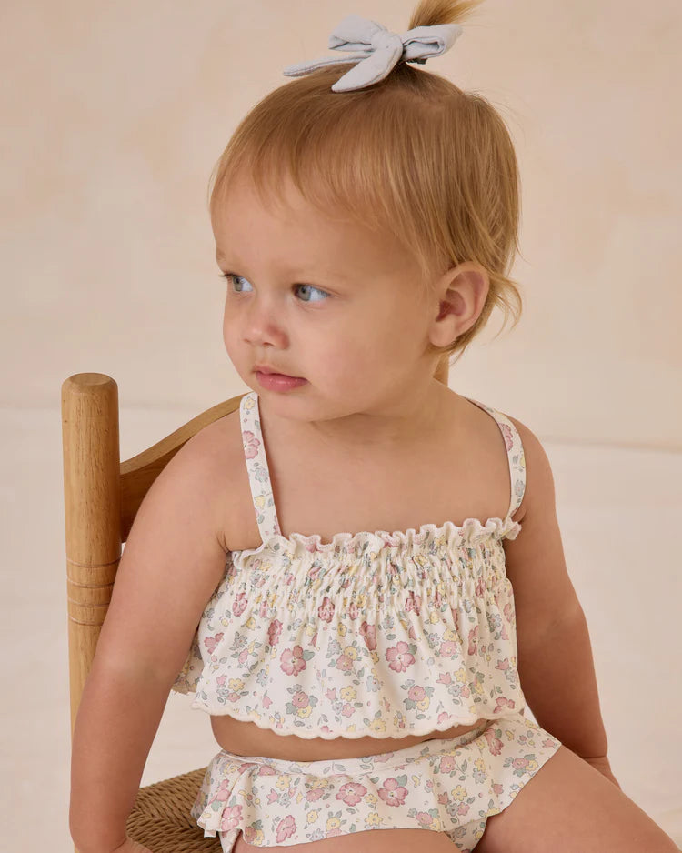 Quincy Mae Smocked Ruffle Bikini || Bloom