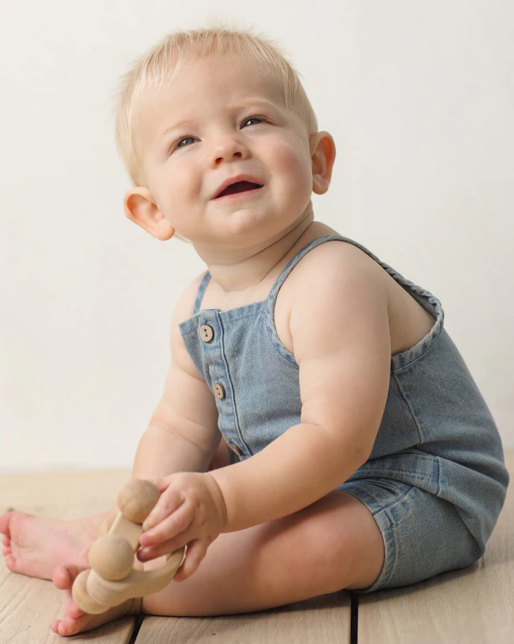 Quincy Mae Oakley Romper || Lightweight Denim