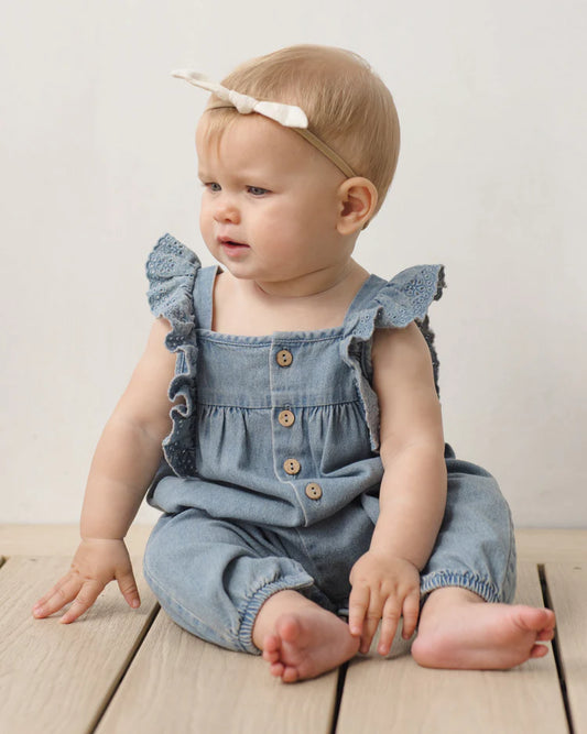 Quincy Mae Nova Romper || Lightweight Denim