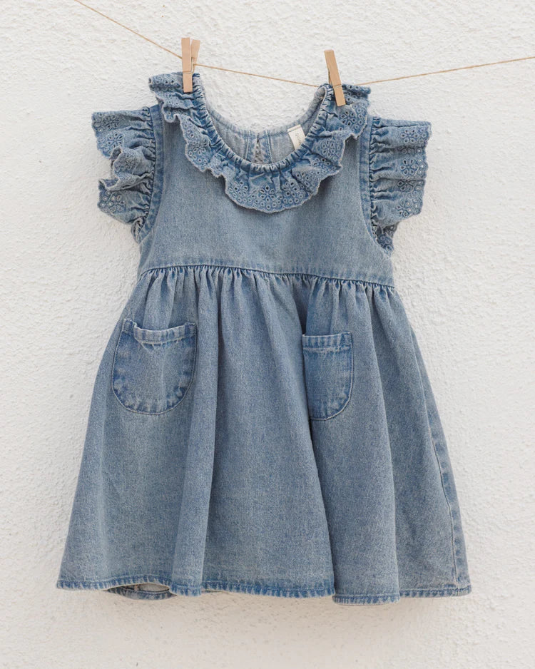 Quincy Mae Sophie Dress || Lightweight Denim