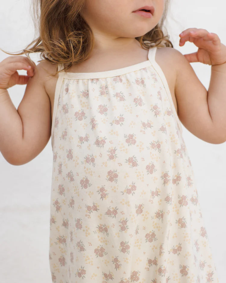 Quincy Mae Smocked Jumpsuit || Flower Field