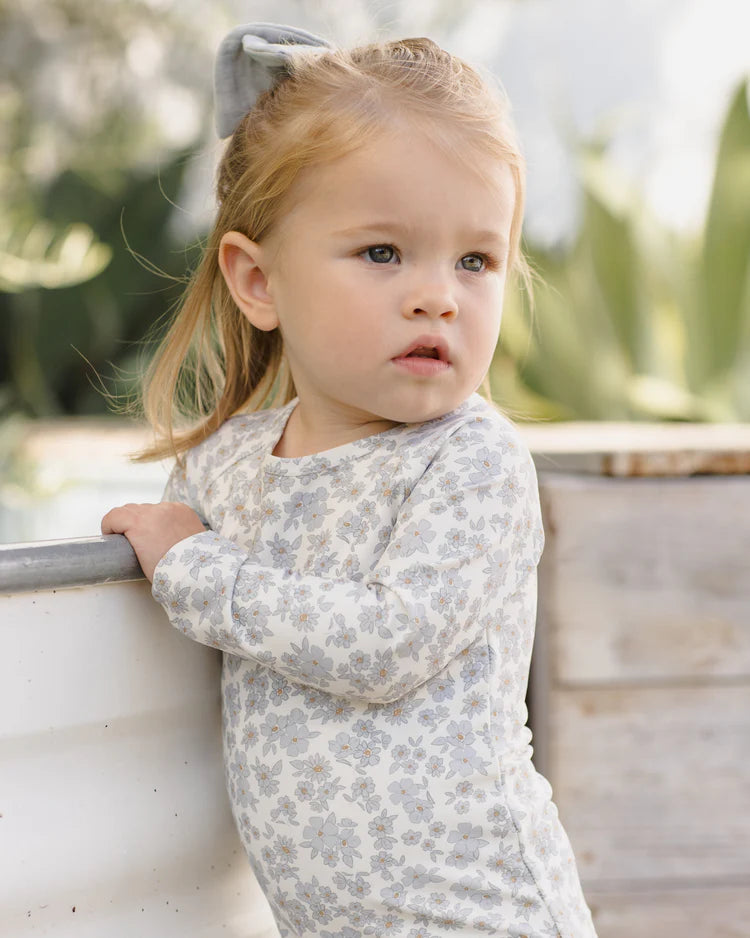 Quincy Mae Olivia Rashguard One-Piece || Blue Floral