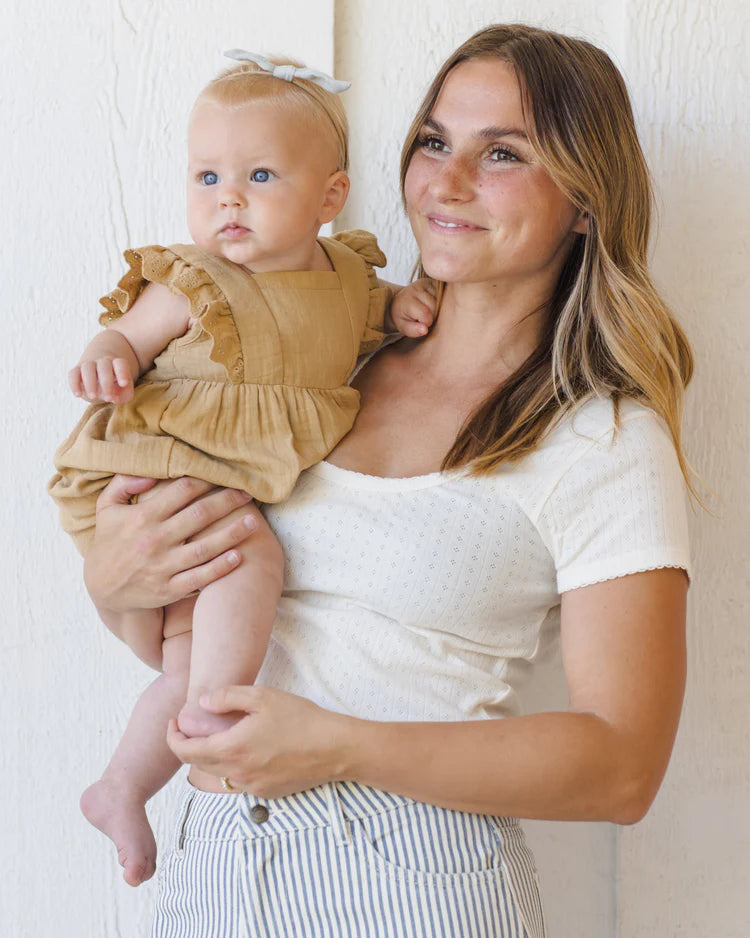 Quincy Mae Naomi Romper || Honey