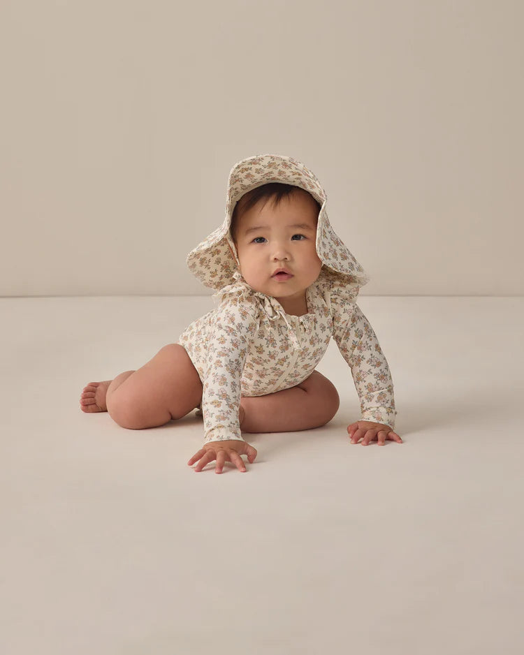 Quincy Mae Byron Rashguard One-Piece || Wildflower