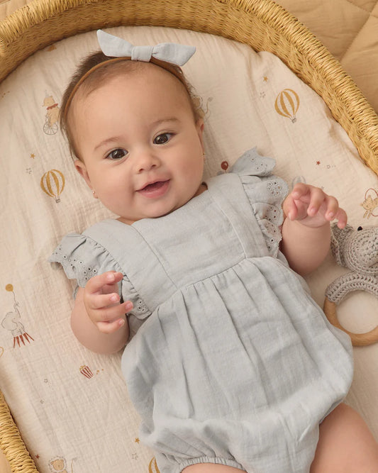 Quincy Mae Naomi Romper || Sky