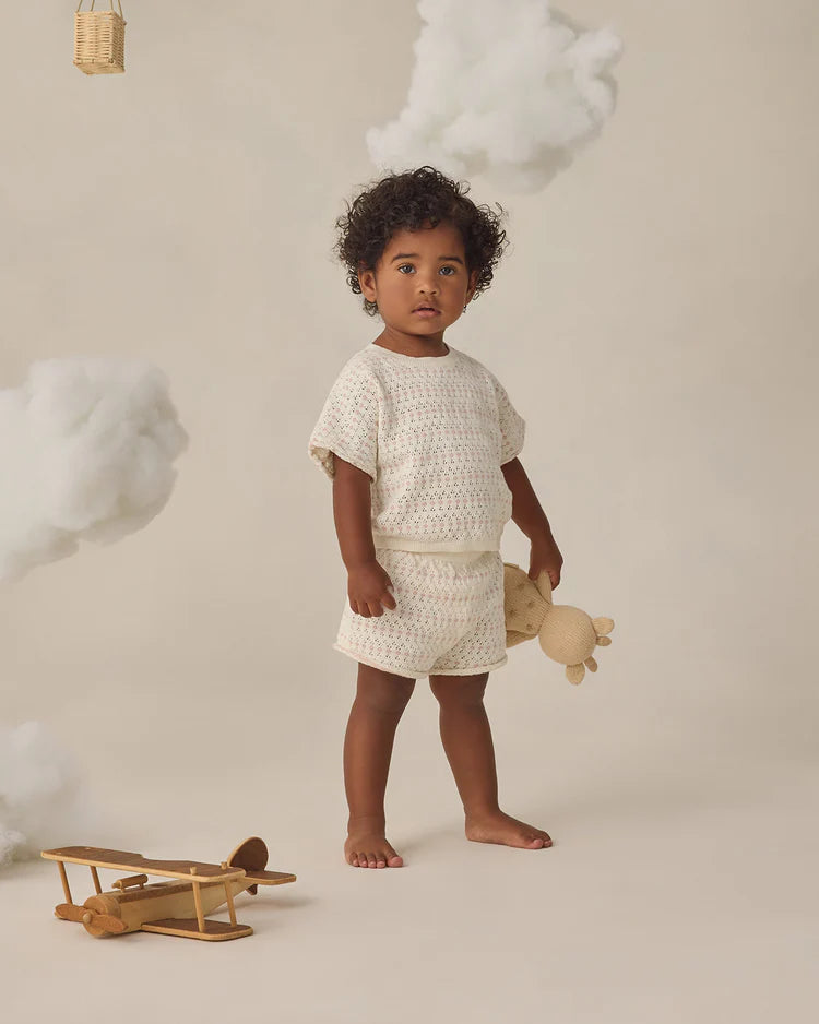 Quincy Mae Relaxed Summer Knit Set || Ivory