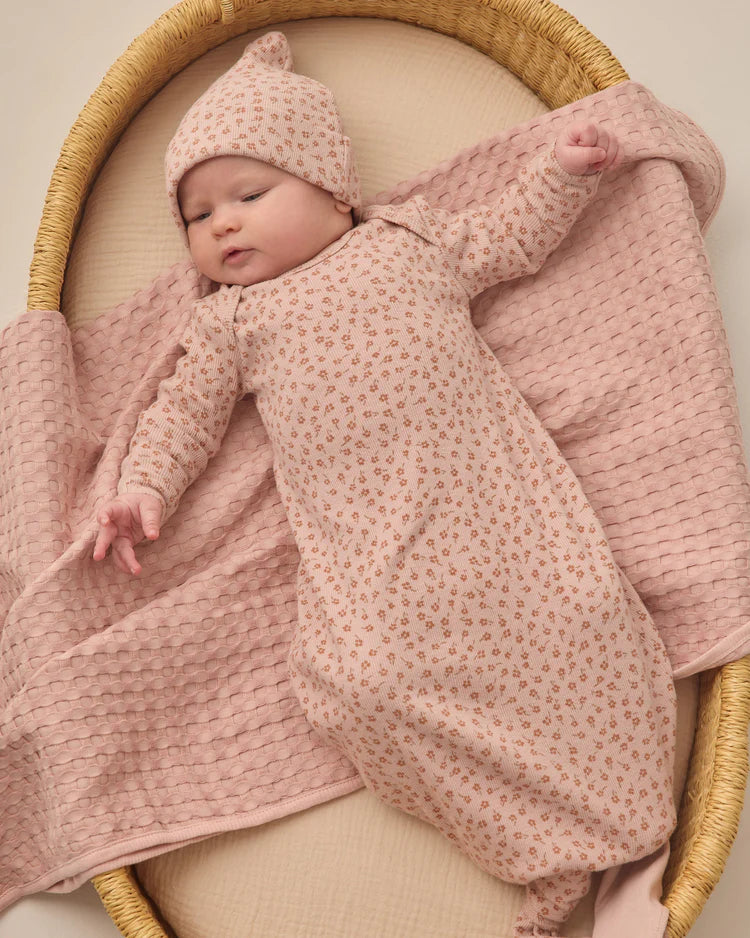 Quincy Mae Knotted Baby Gown + Hat Set || Posy