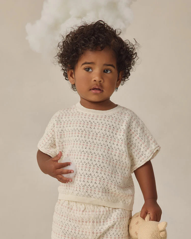 Quincy Mae Relaxed Summer Knit Set || Ivory
