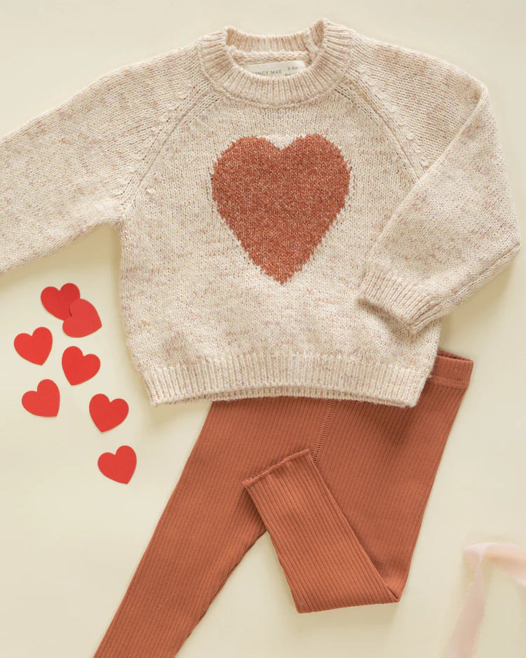 Quincy Mae Knit Sweater || Red Heart